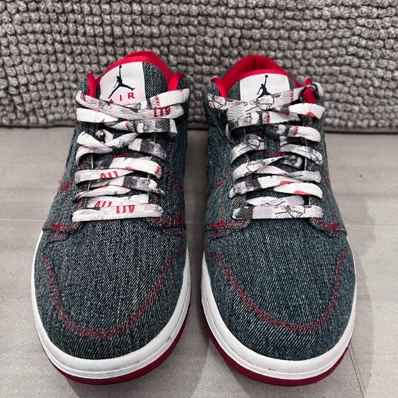 Womens Air Jordan 1 Retro Low CA Denim Shoes - Picture 2 of 3
